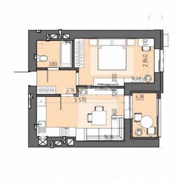 1 км квартира в новобудові від Стограду Ювілейний